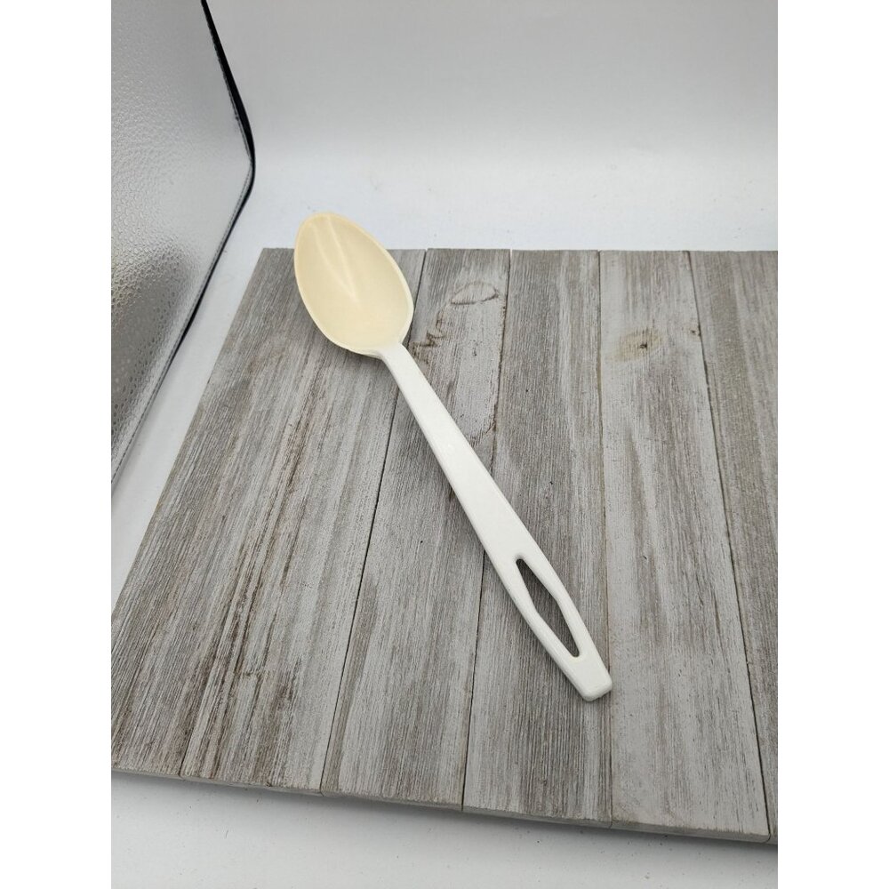 Vintage Tailor Made Products #1 White Nylon Plastic Solid Spoon 11 1/2"